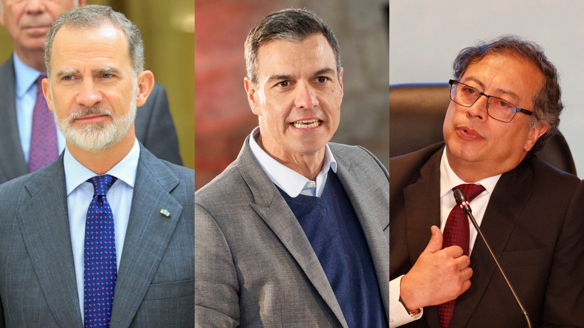 Felipe VI de España, Pedro Sánchez, Gustavo Petro - EFE