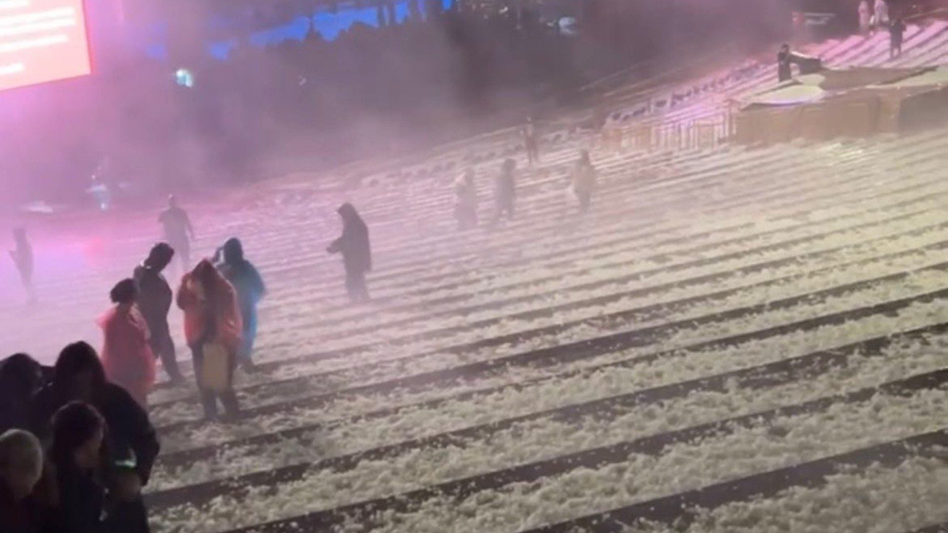 Tormenta de granizo en el concierto de exmiembro de One Direction | Foto Twitter: @hunterjacksonfm