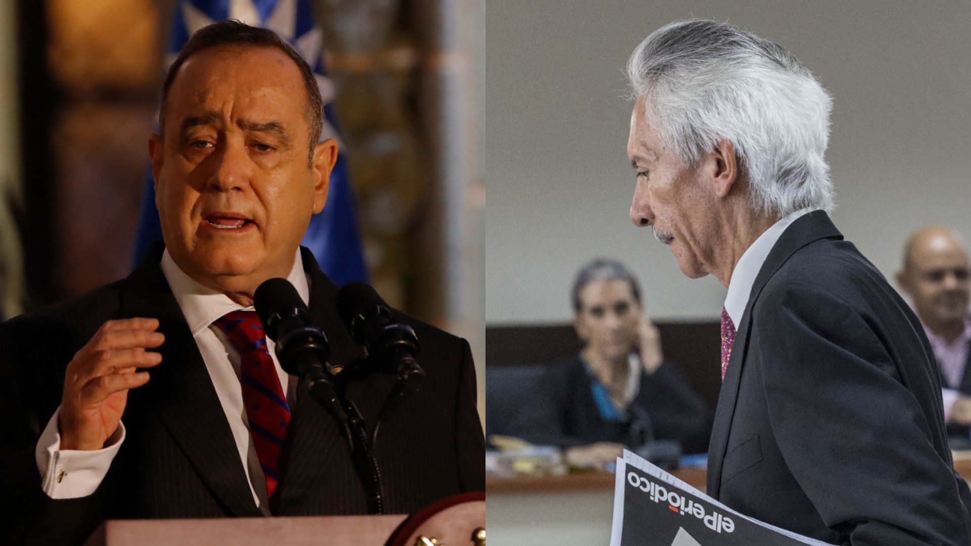 Alejandro Giammattei, presidente de Guatemala y José Rubén Zamora Marroquín, periodista - Foto: EFE