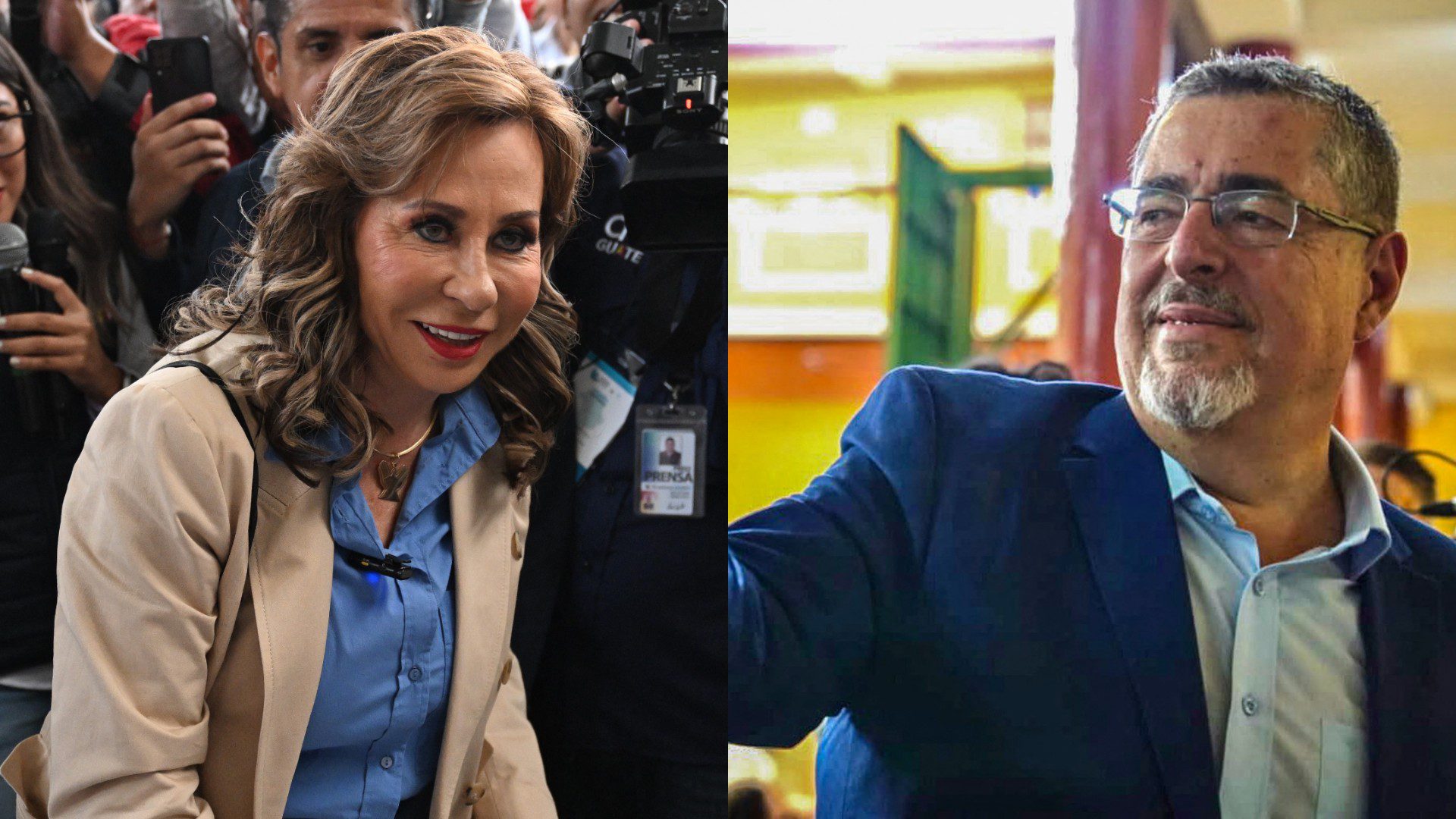 Sandra Torres y Bernardo Arévalo disputarán la segunda vuelta presidencial en Guatemala (AFP)