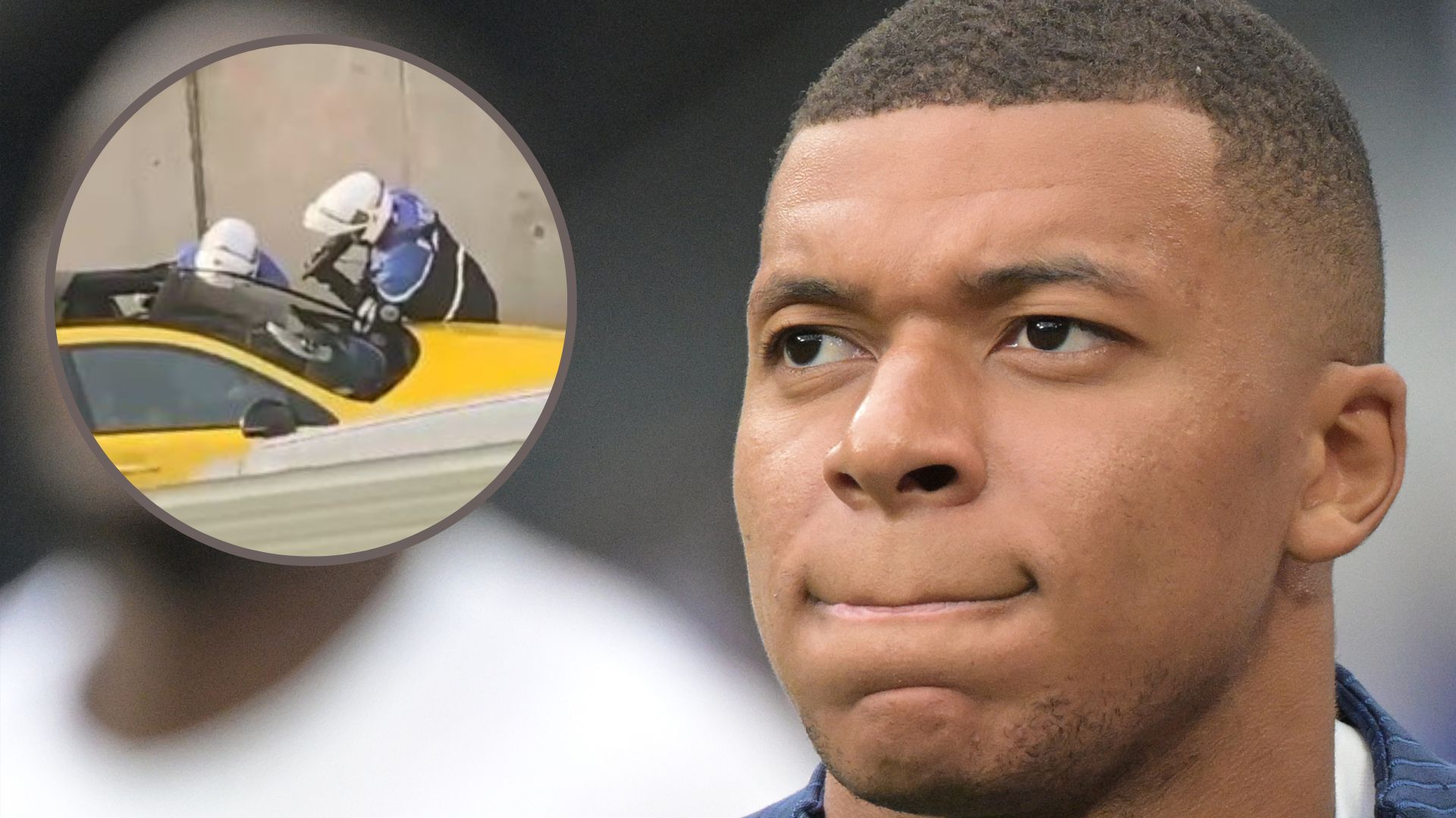 Momento en que le disparan a Näel M. -Foto: Twitter @barikatmedya y Kylian Mbappé - Foto: AFP