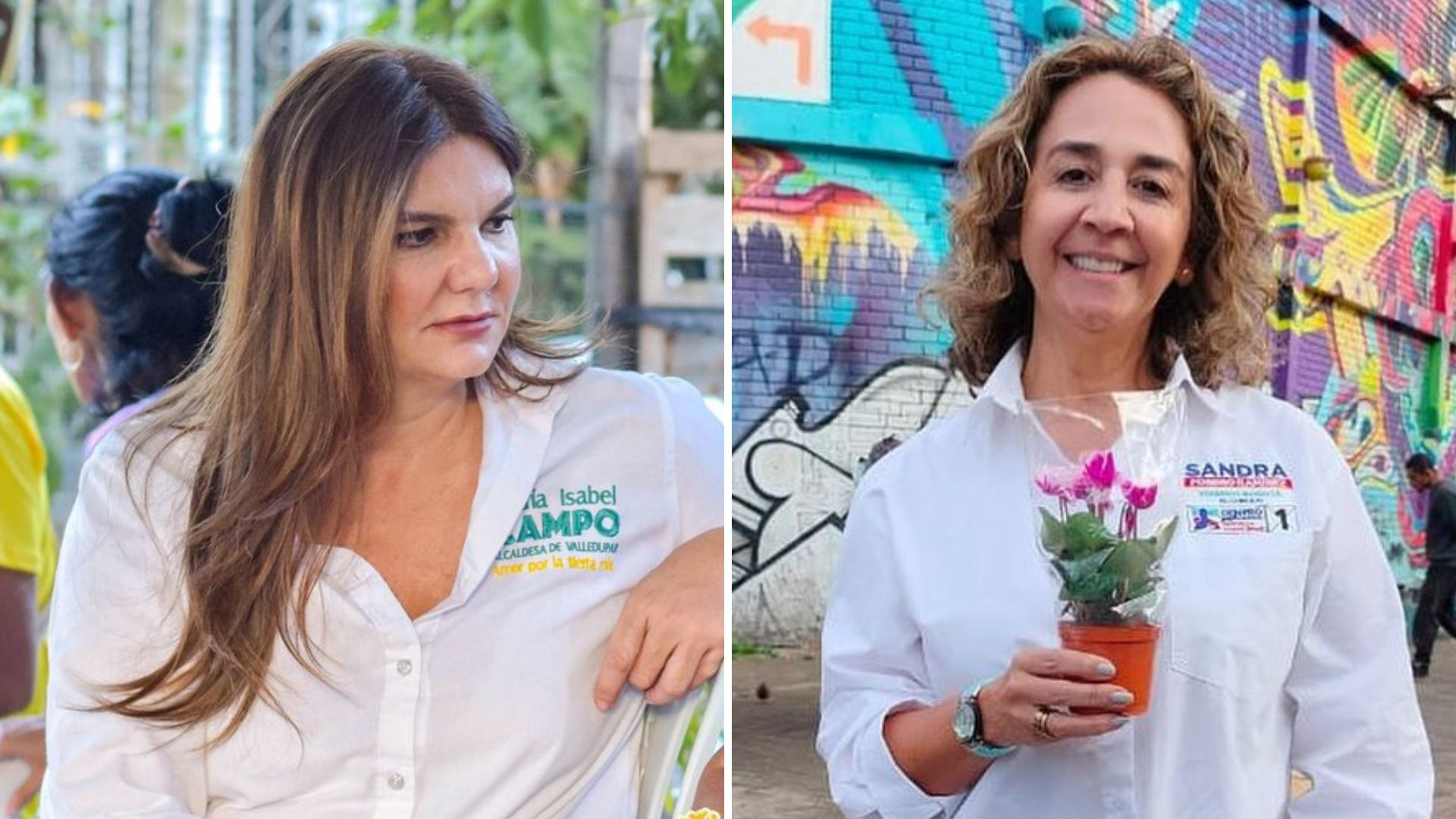 María Isabel Campo, aspirante a la alcaldía de Valledupar y Sandra Forero, aspirante al Consejo de Bogotá - Fotos @María Isabel Campo y @Sandraforeror