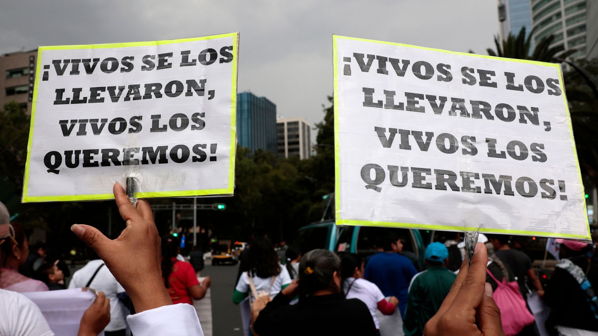 Manifestación en Ayotzinapa, México - Foto: EFE