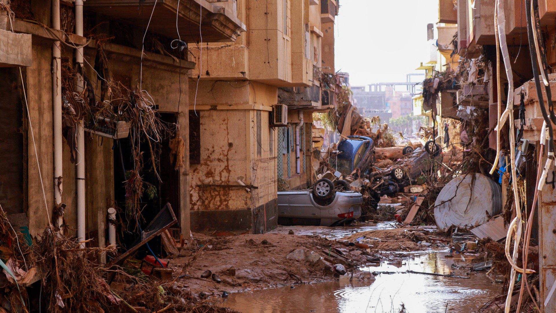 Inundaciones en Libia (AFP)