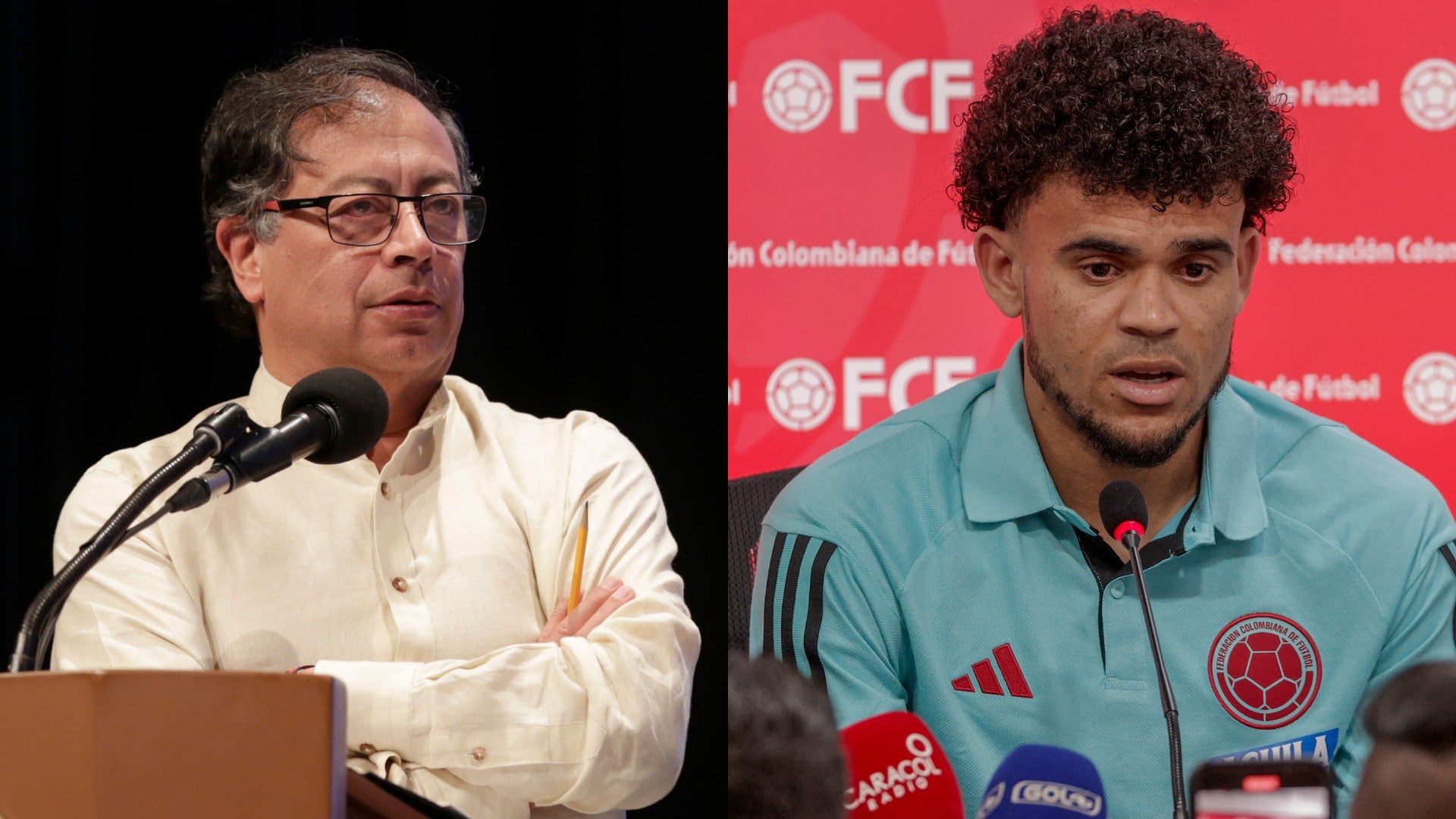 El presidente colombiano Gustavo Petro y el futbolista Luis Díaz (EFE) El presidente colombiano Gustavo Petro y el futbolista Luis Díaz (EFE)