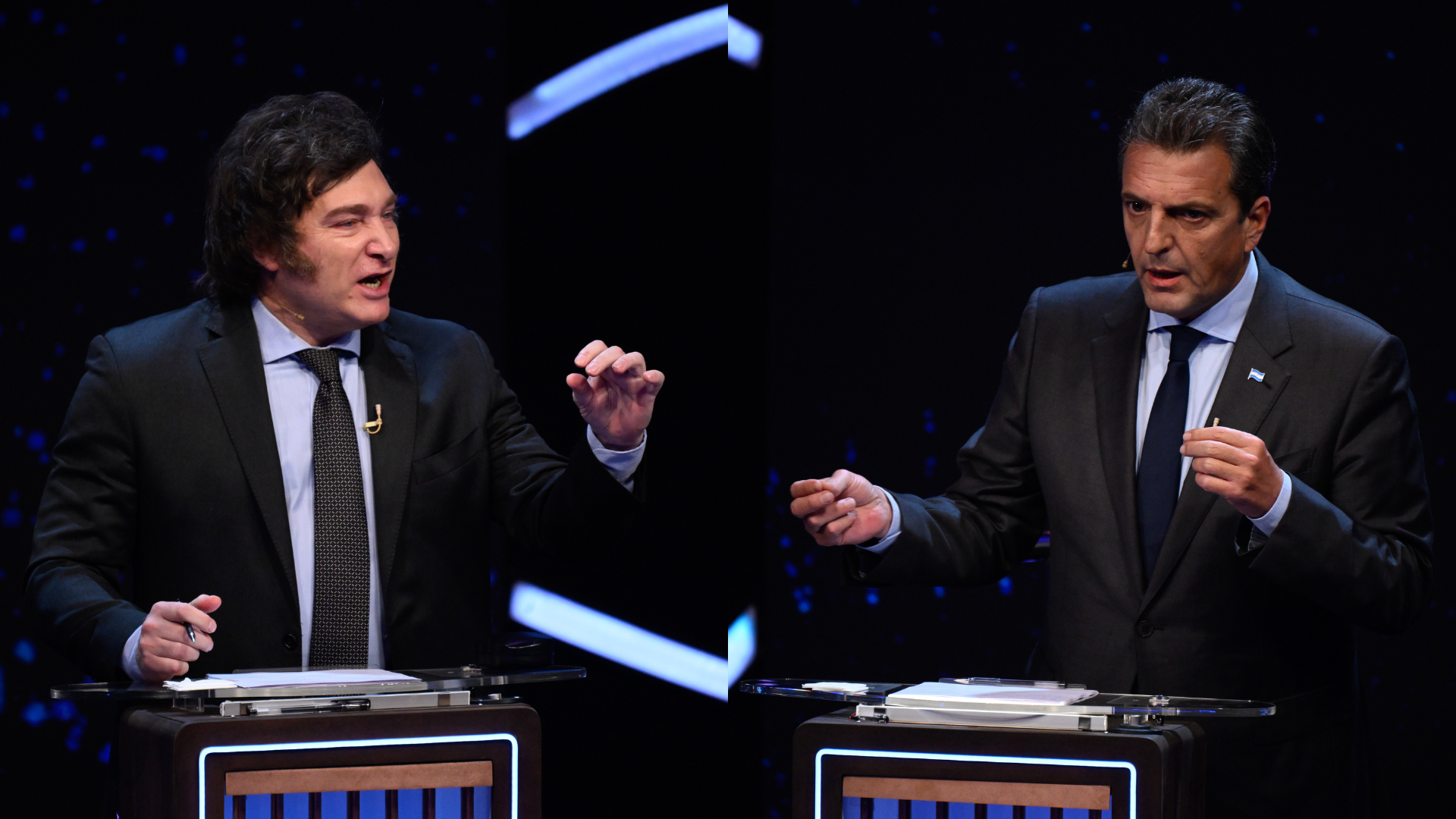 Sergio Massa y Javier Milei - Foto: EFE