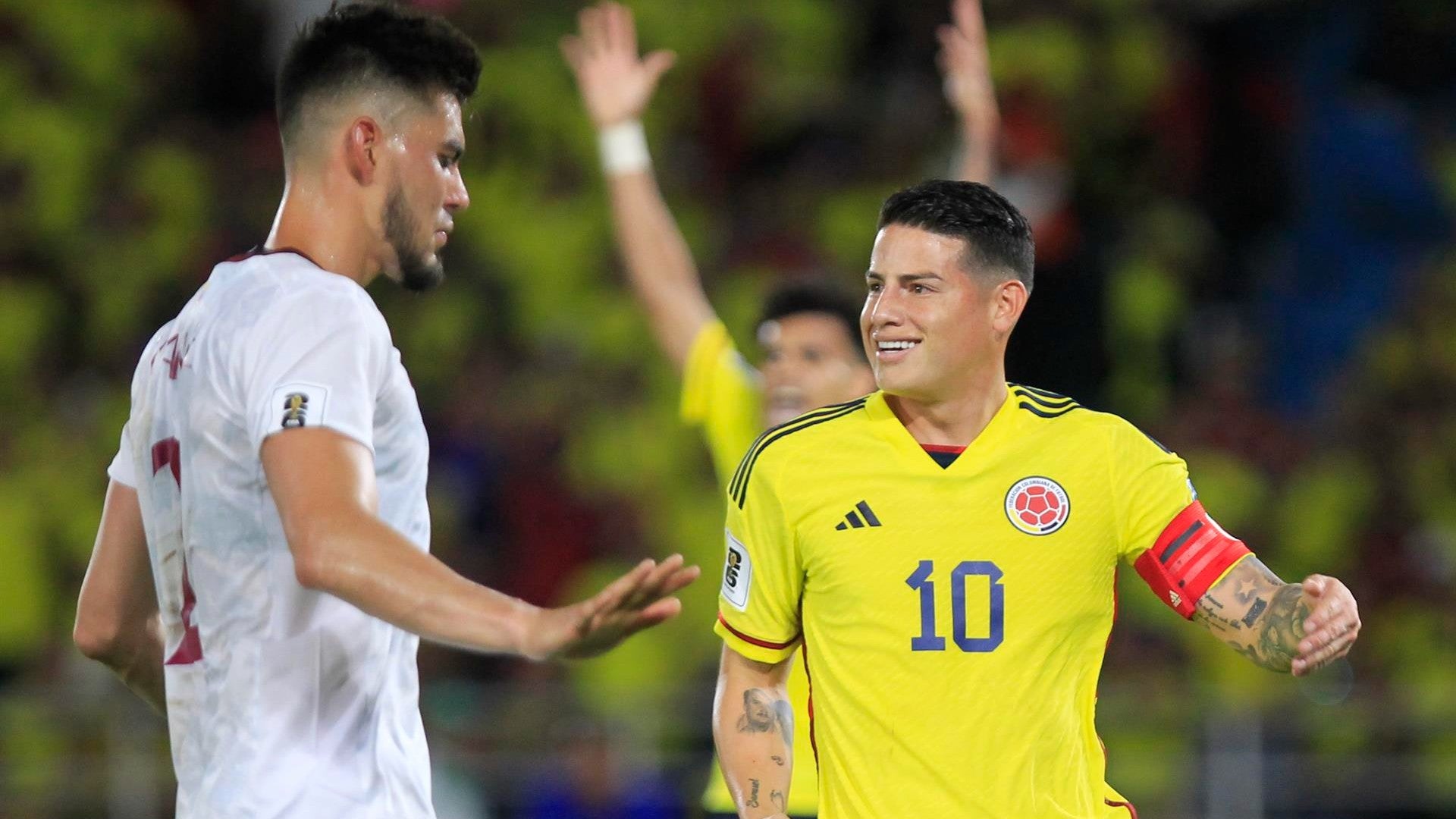 James Rodríguez frente a Venezuela / FOTO: EFE