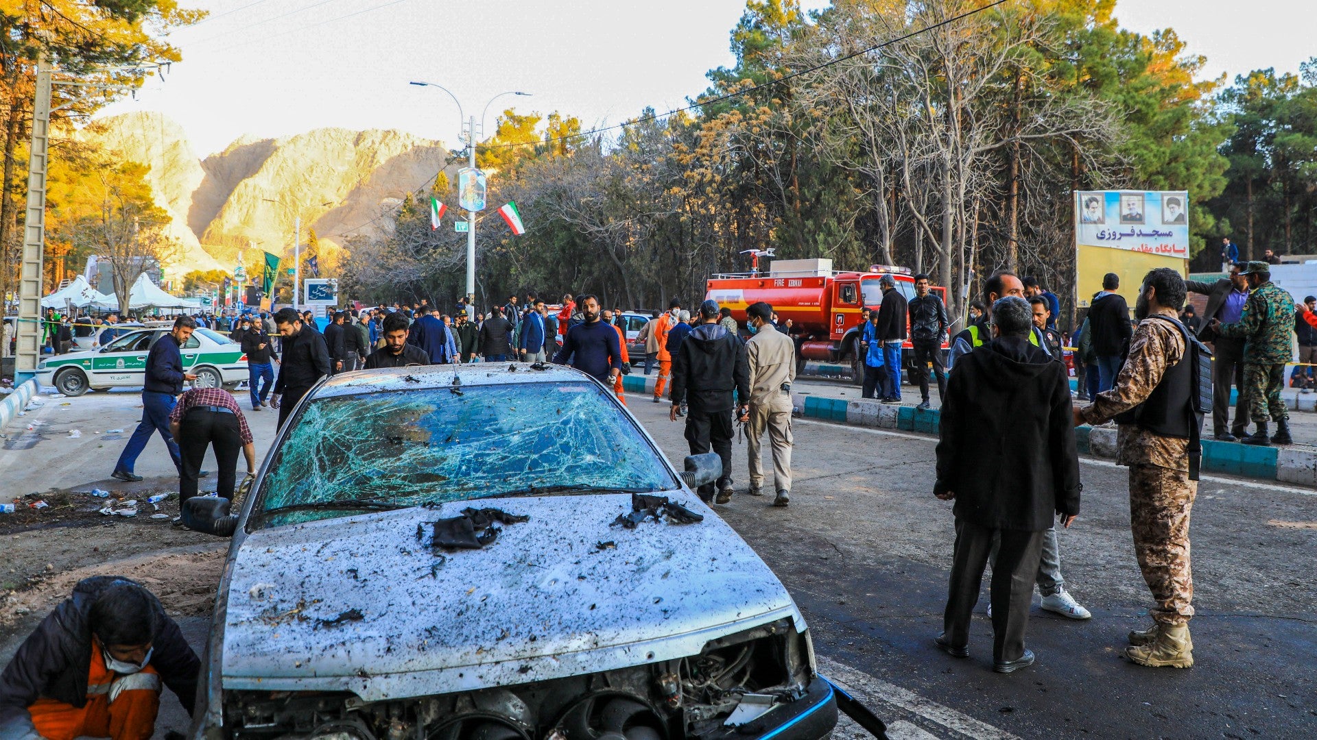 Imagen de atentado en Irán (AFP)