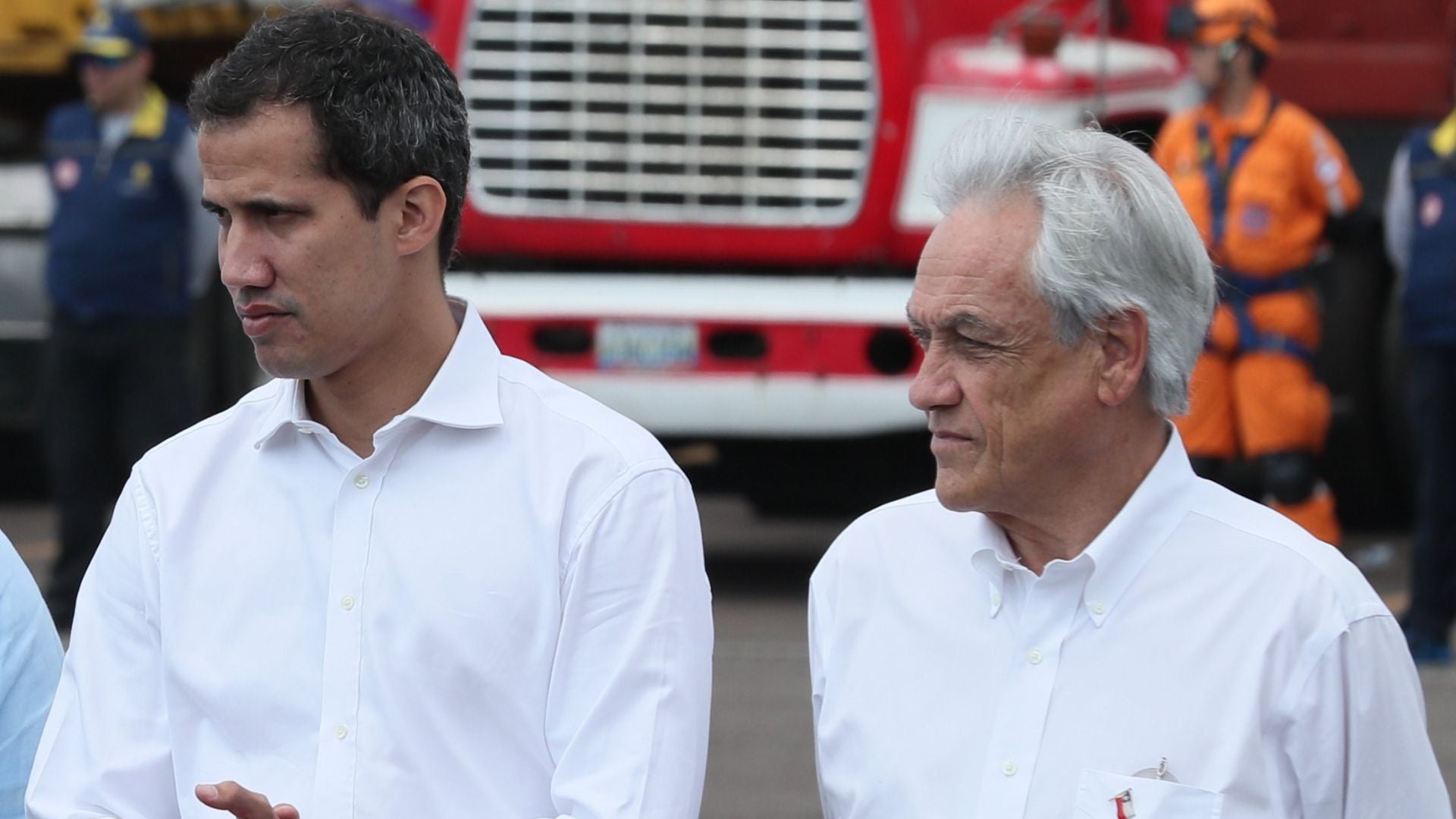 Juan Guaidó y Sebastián Piñera (EFE)