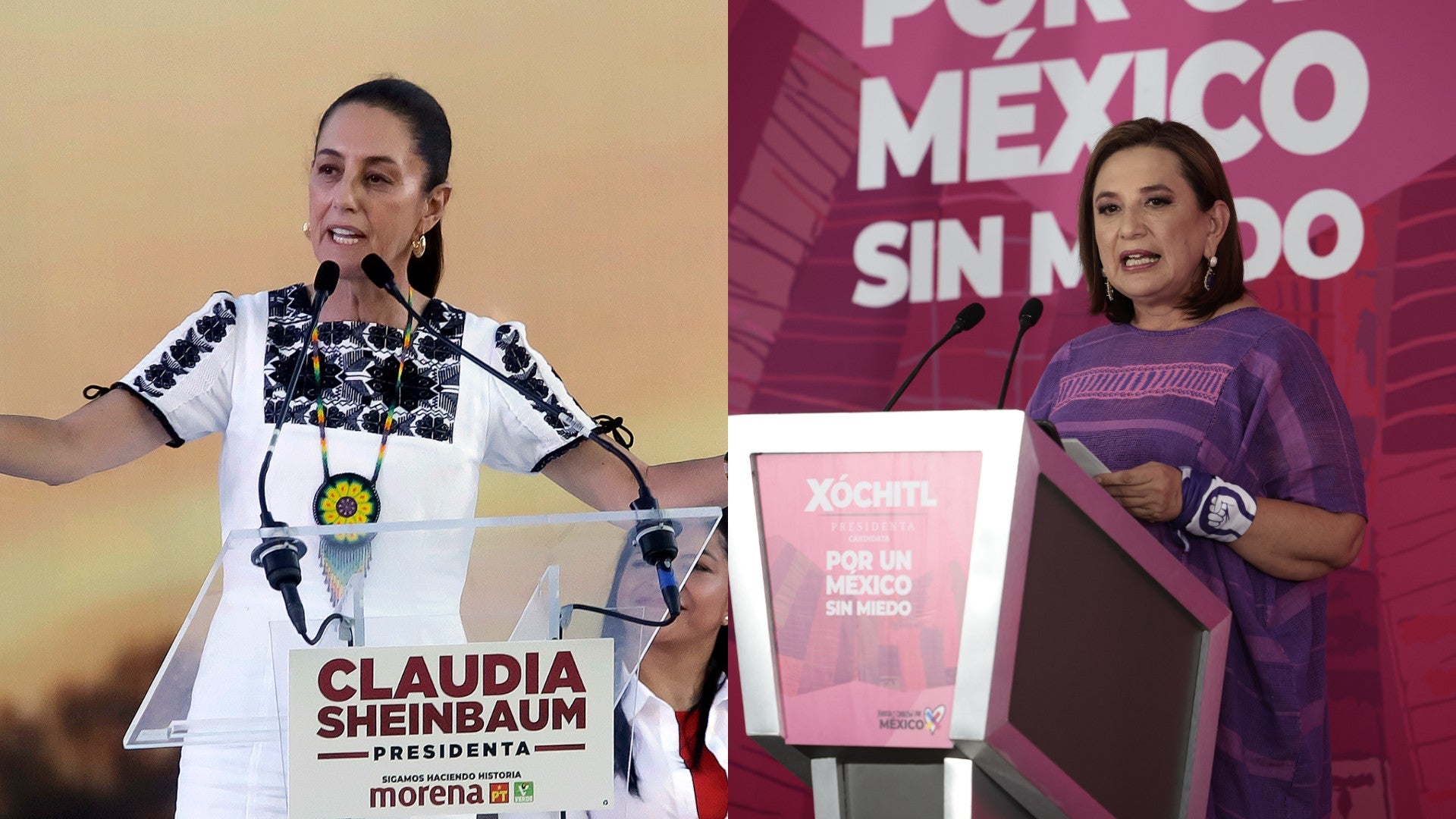 Claudia Sheinbaum y Xóchitl Gálvez (EFE)