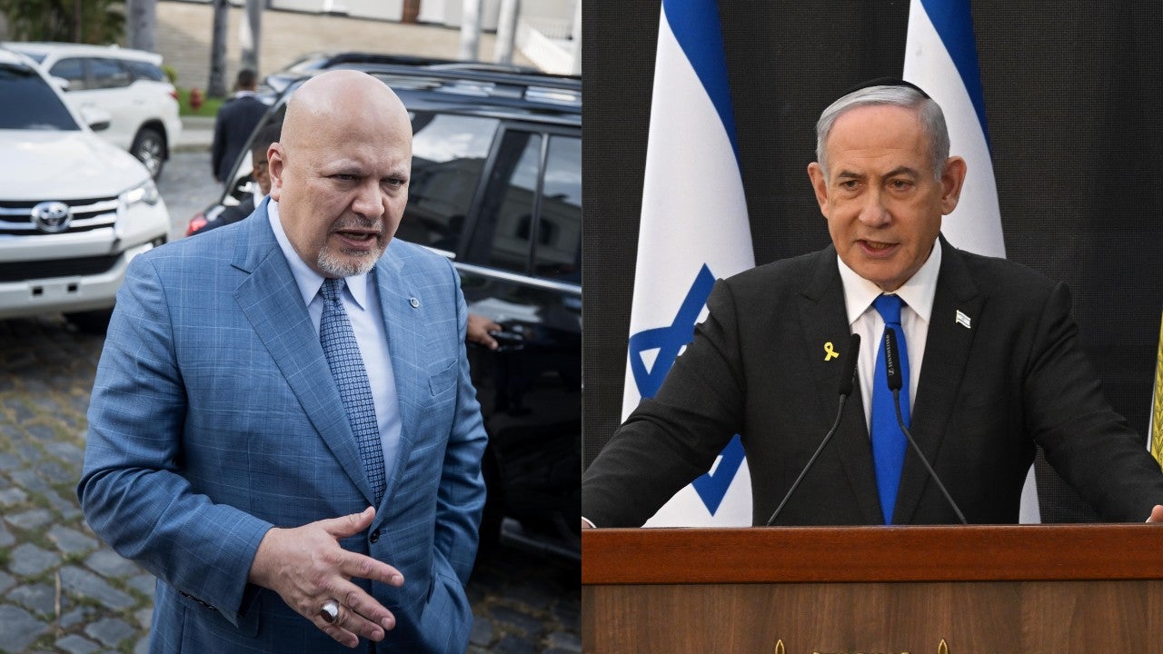 Karim Khan y Benjamin Netanyahu (EFE)