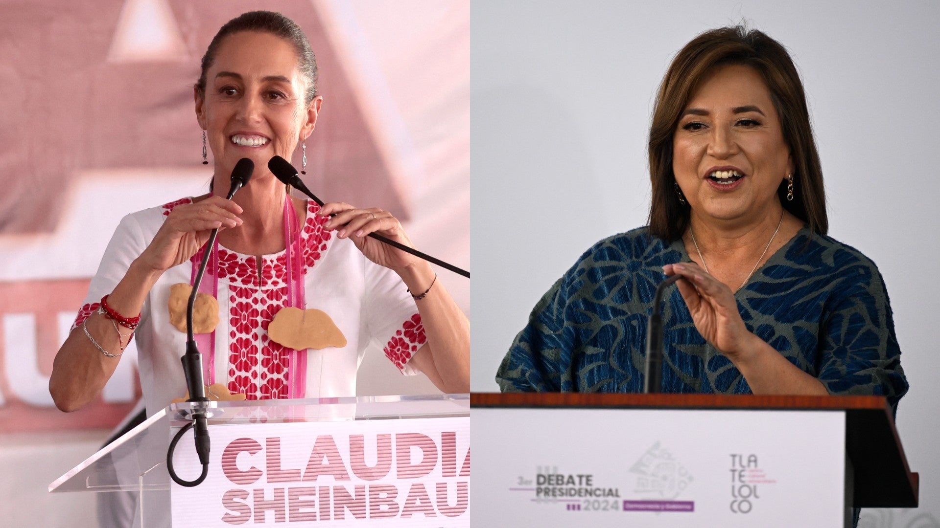 Claudia Sheinbaum y Xóchitl Gálvez (AFP)