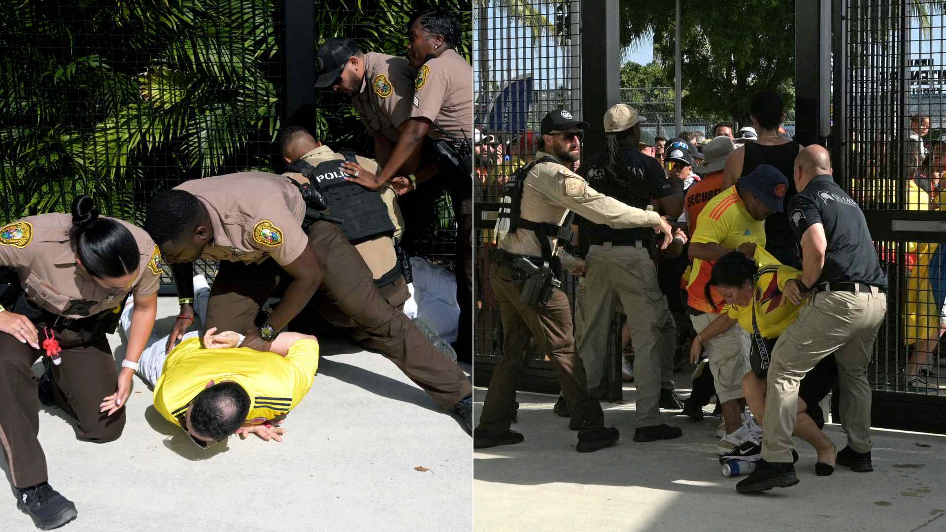 Altercados en el Hard Rock Stadium (AFP)