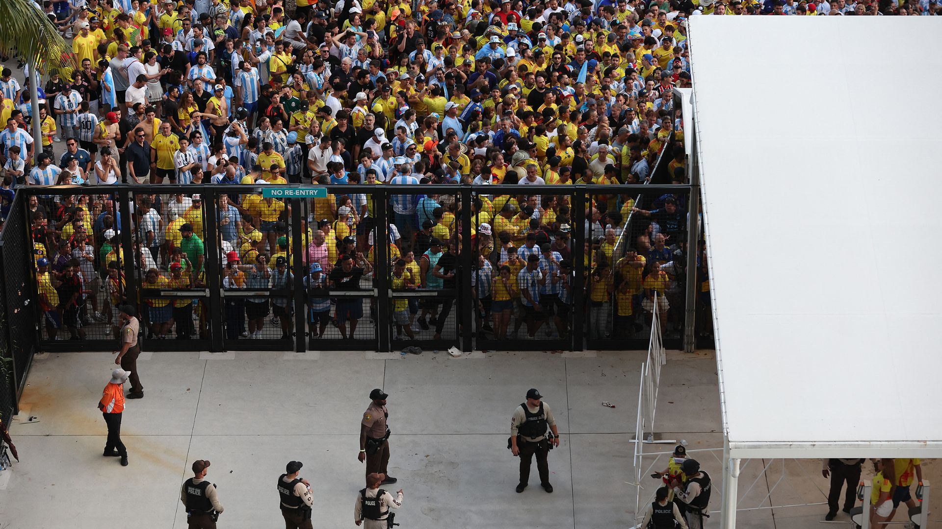 Difíciles momentos se vivieron durante la final de la Copa América 2024 - Foto AFP