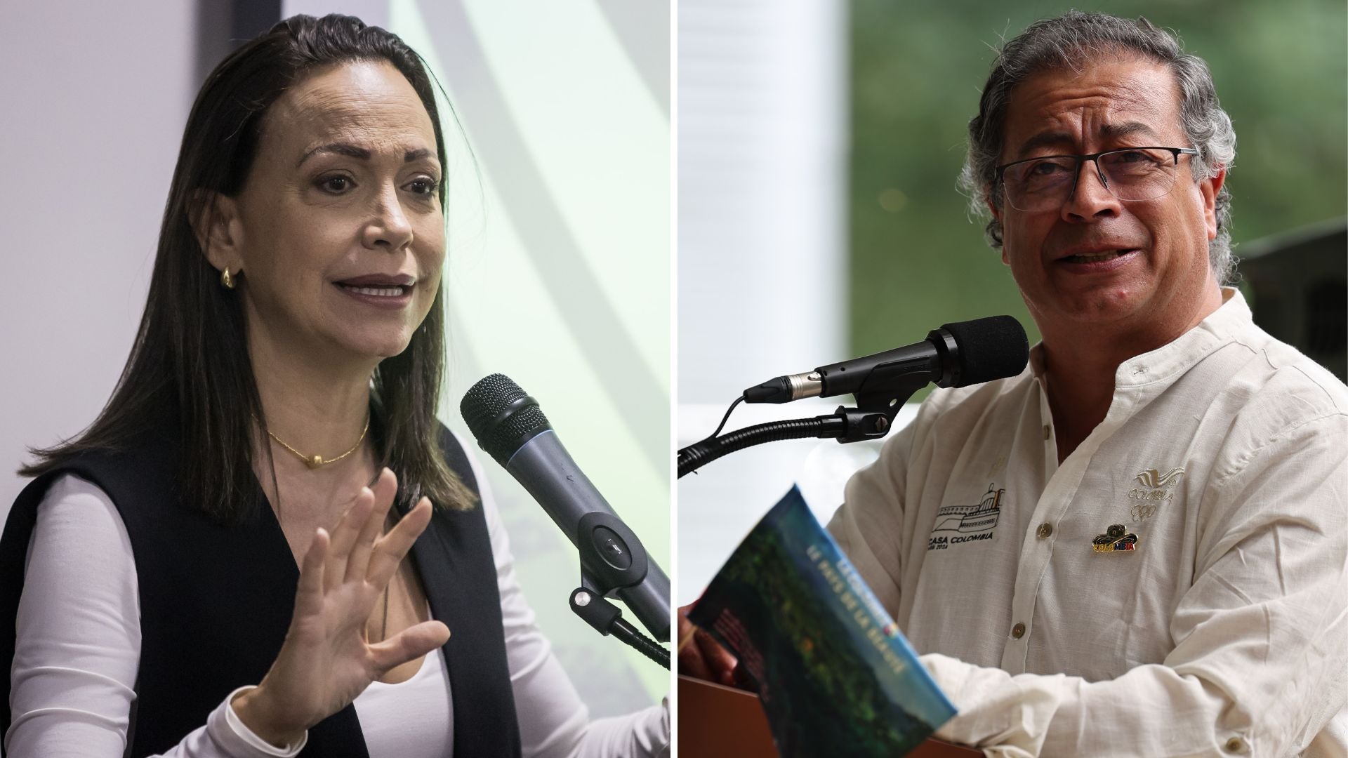 María Corina Machado y Gustavo Petro sobre la situación política en Venezuela - Foto de EFE María Corina Machado y Gustavo Petro sobre la situación política en Venezuela - Foto de EFE