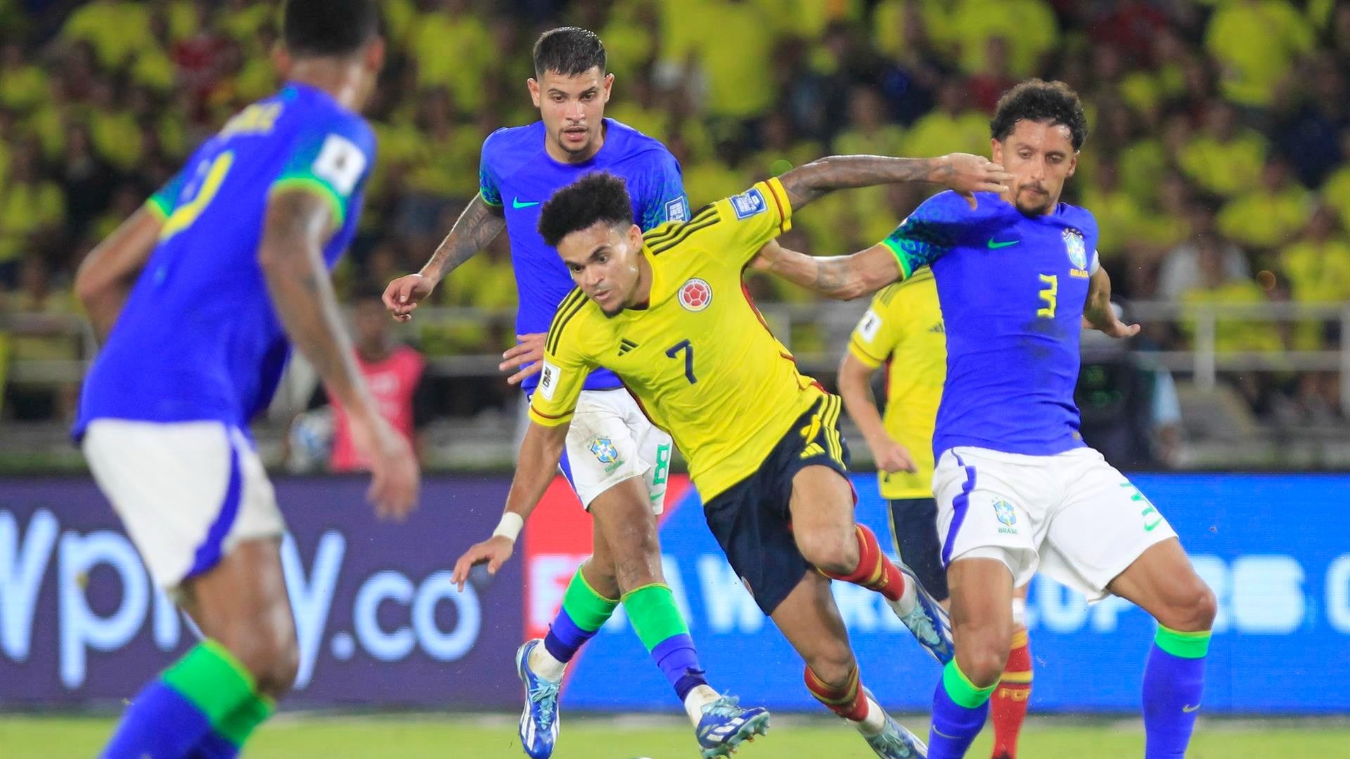 Colombia vs. Brasil por Eliminatorias - Foto: EFE