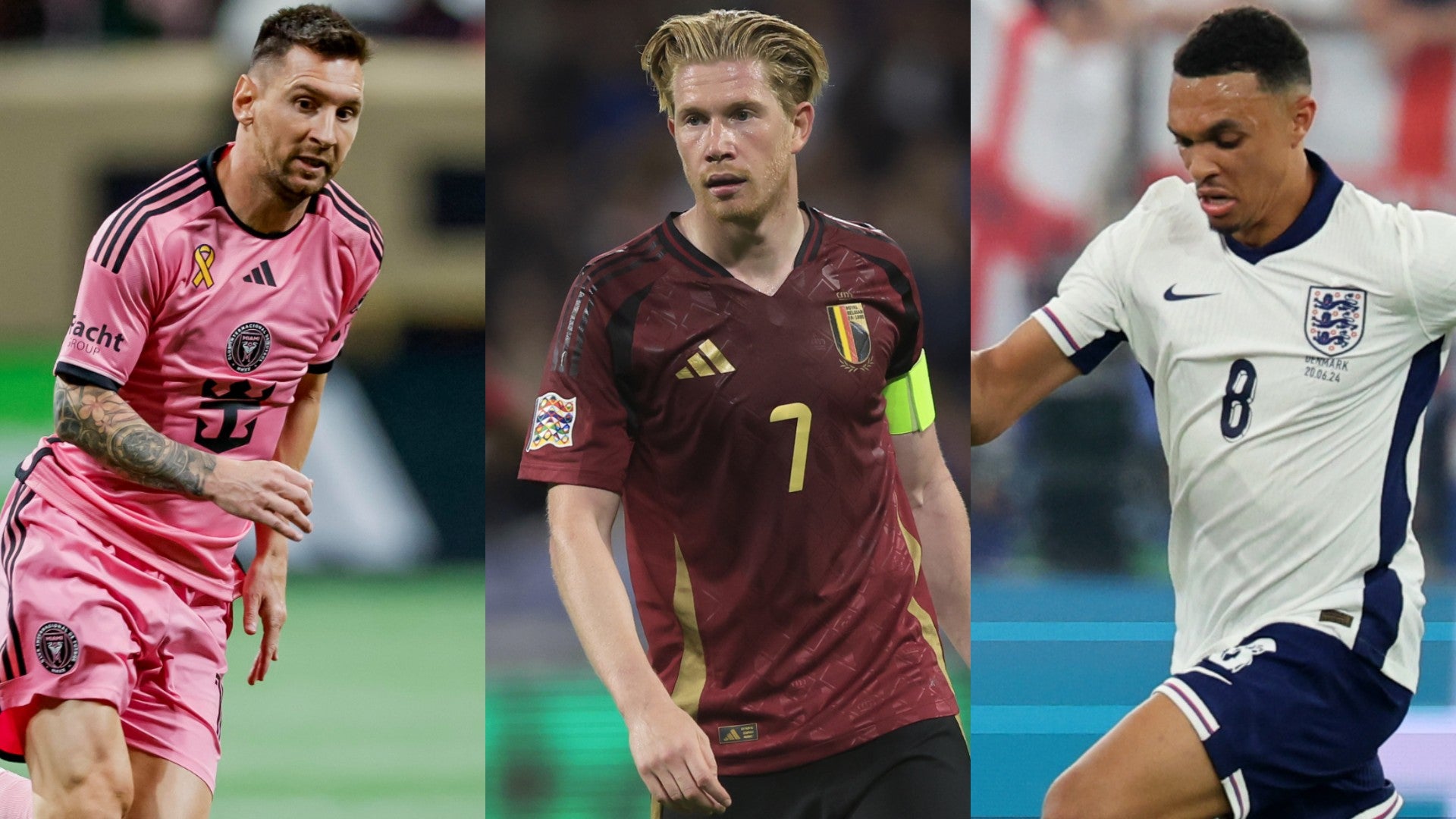 Messi, Kevin De Bruyne y Trent Alexander-Arnold | Foto: EFE