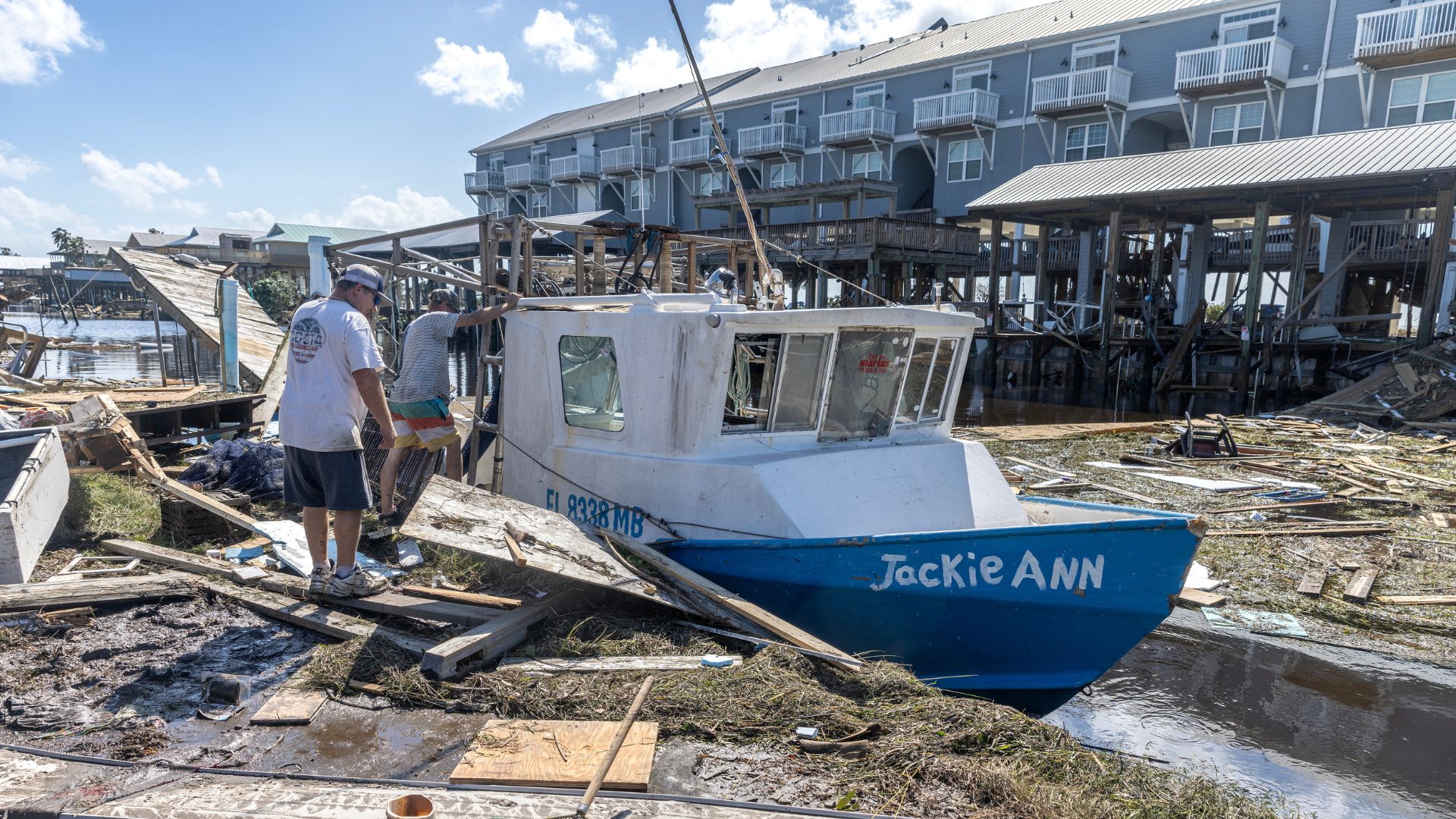 Vista de los daños dejados por el huracán Helene en Keaton Beach, Florida-Foto: EFE