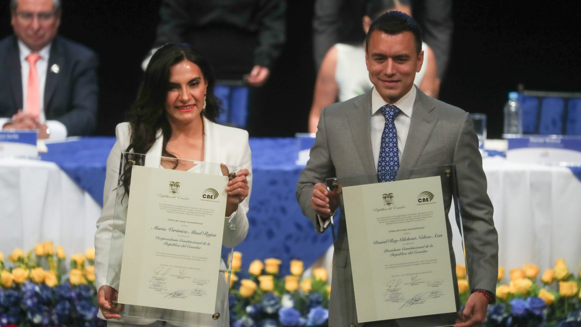 Verónica Abad y Daniel Noboa (EFE)