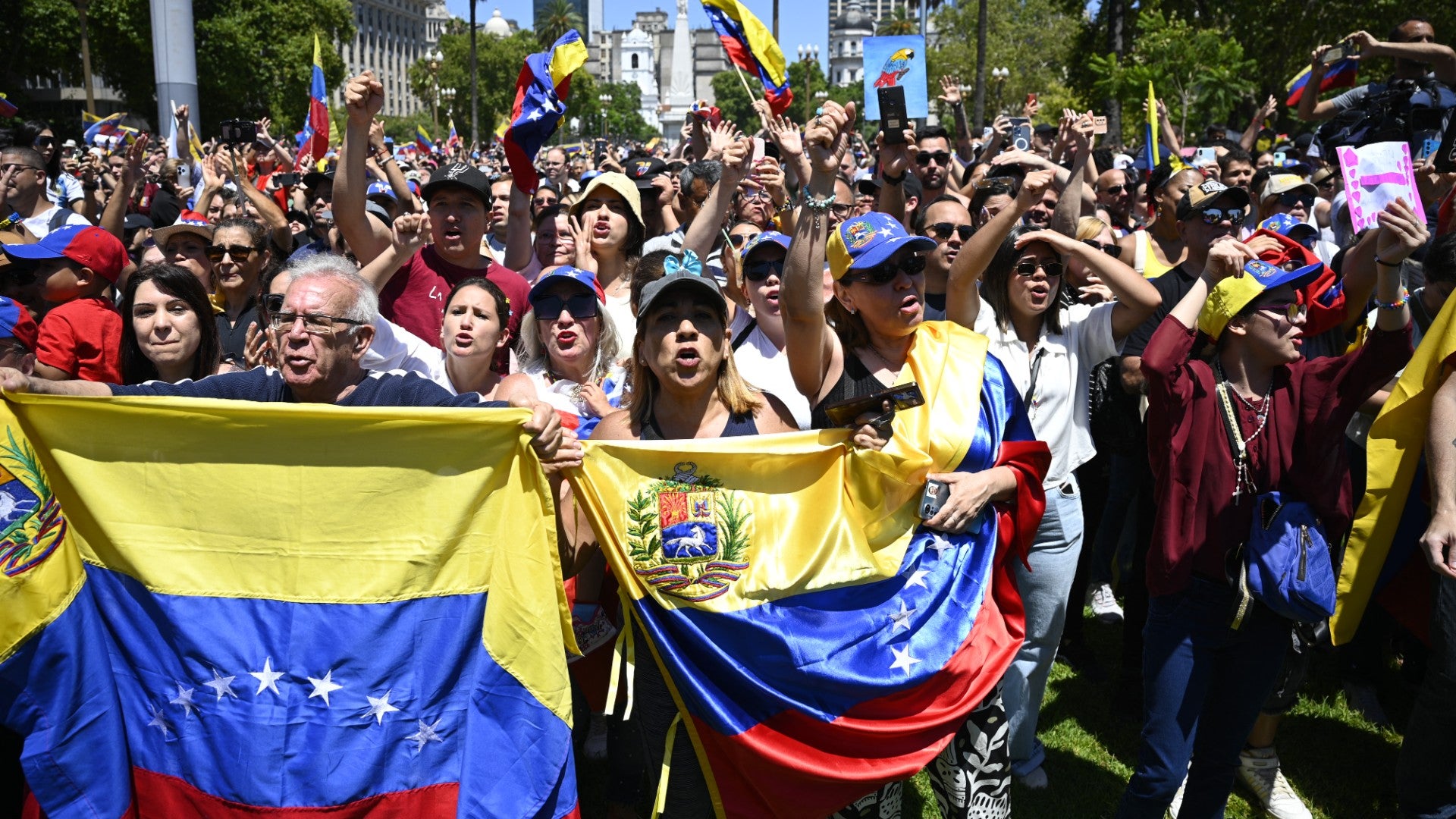 Movilización de venezolanos (AFP)