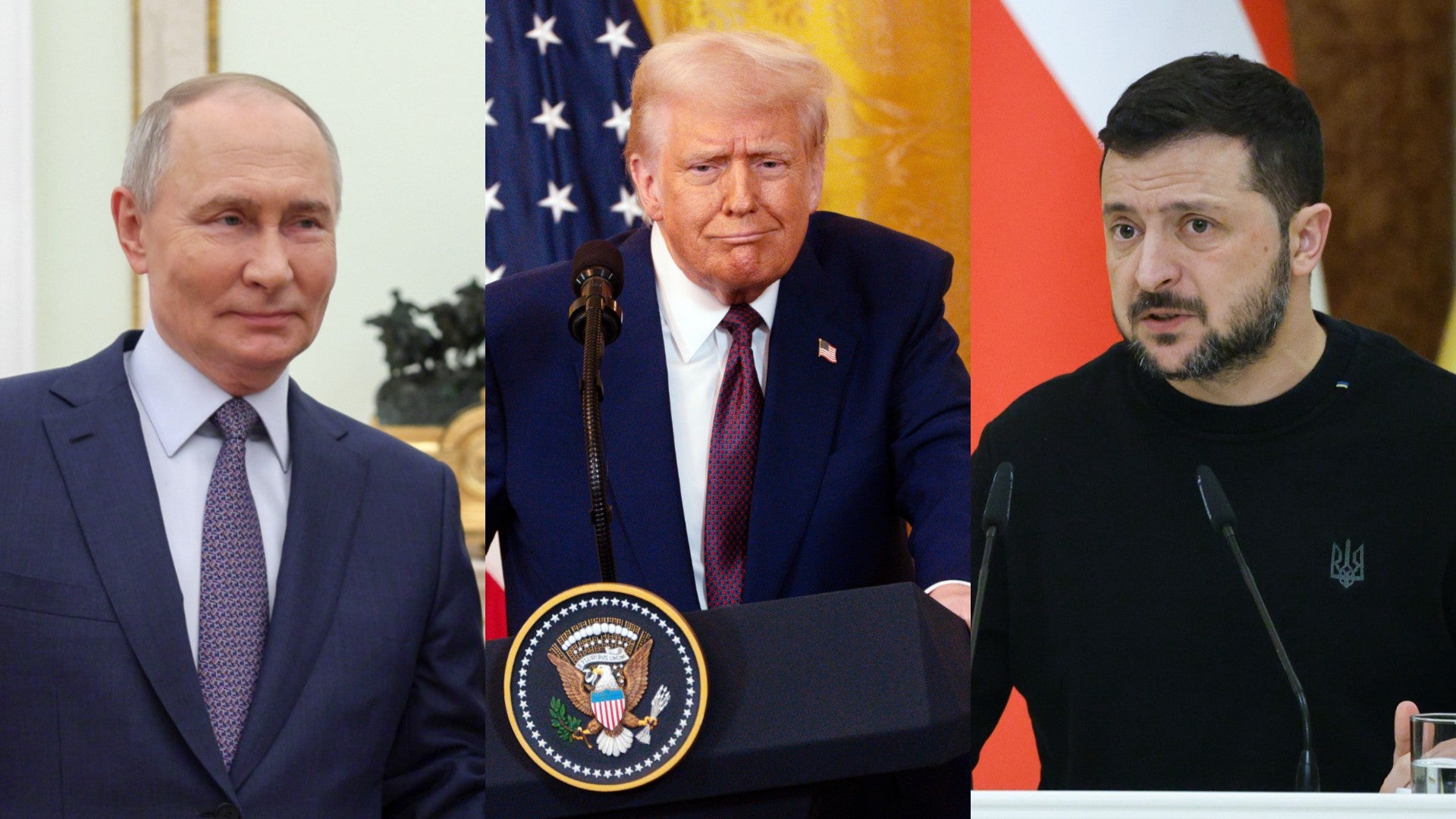Vladimir Putin, Donald Trump y Volodímir Zelenski (EFE) Vladimir Putin, Donald Trump y Volodímir Zelenski (EFE)
