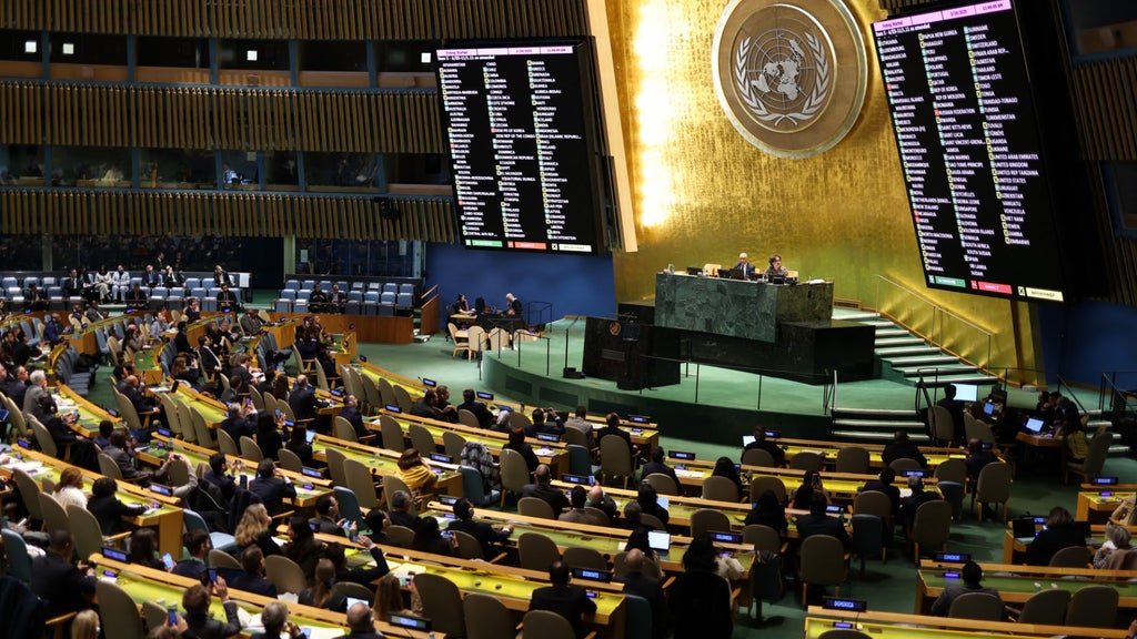 Votación en la ONU (AFP)