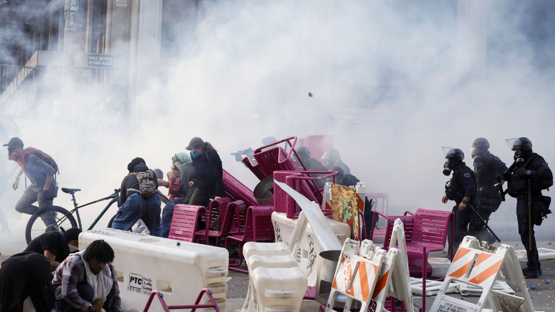 Foto de enfrentamientos en California (EFE)