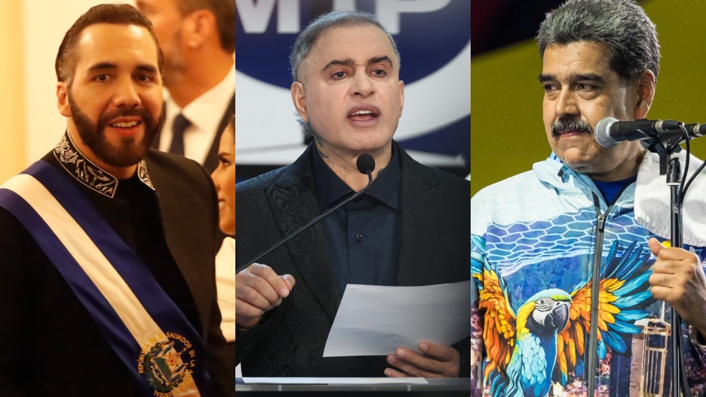 Nayib Bukele, presidente del El Salvador / Tarek William Saab, fiscal general del régimen venezolano / Nicolás Maduro, jefe del régimen venezolano - Fotos: EFE