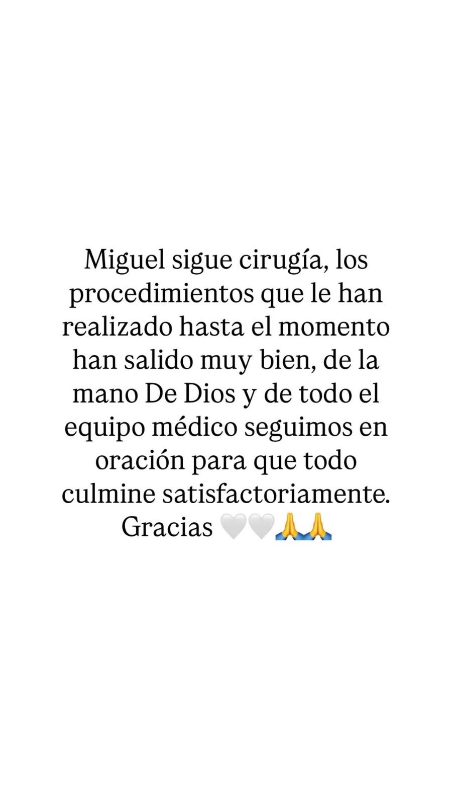 Pronunciamiento de María Claudia Tarazona en Instagram.