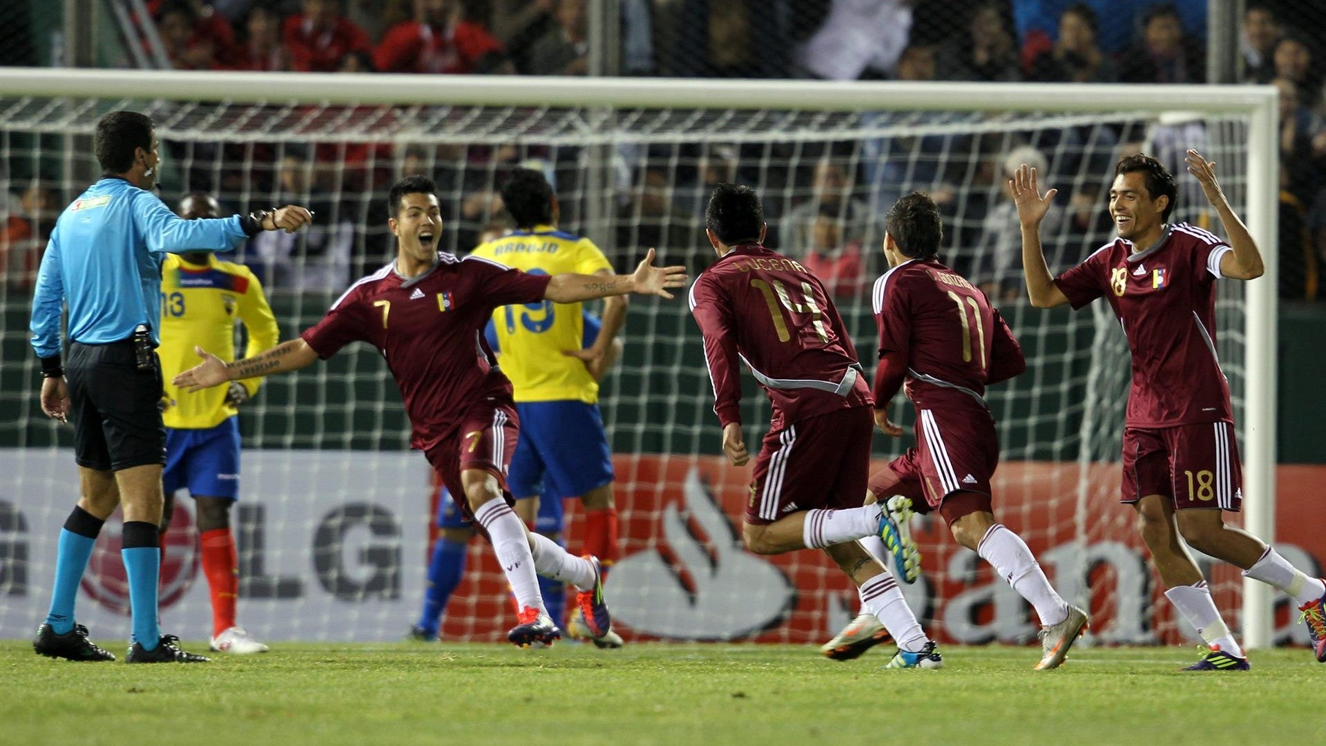 Selección de Venezuela en juego de la Copa América 2011 ante Ecuador - Foto: EFE