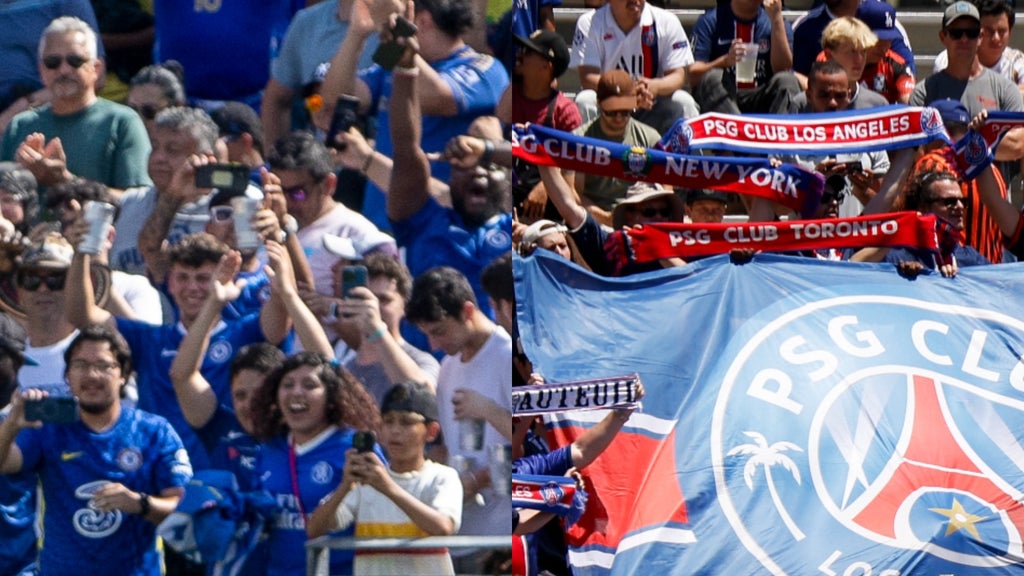 Fanáticos del Chelsea / Fanáticos del PSG - Fotos: EFE