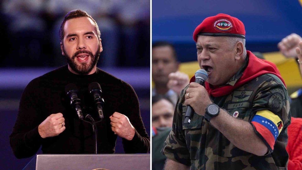 Nayib Bukele y Diosdado Cabello - EFE