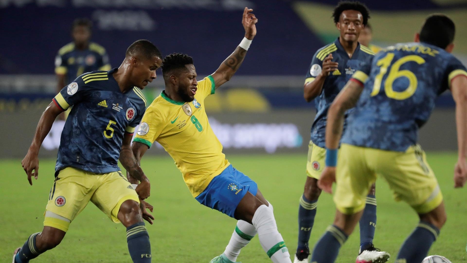 ColombiaBrasilEFE Wilmar Barrios y Cuadrado en la selección Colombia / FOTO: EFE