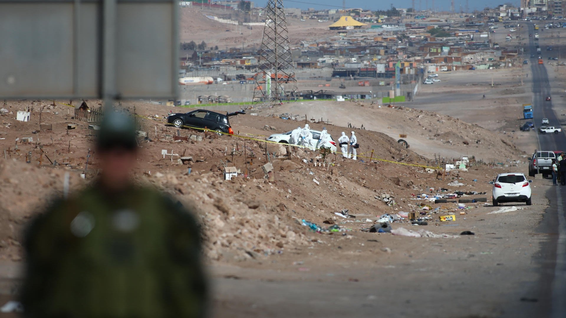 Escena de crimen en Chile con presunto vinculo del Tren de Aragua - Foto: EFE Escena de crimen en Chile con presunto vinculo del Tren de Aragua - Foto: EFE