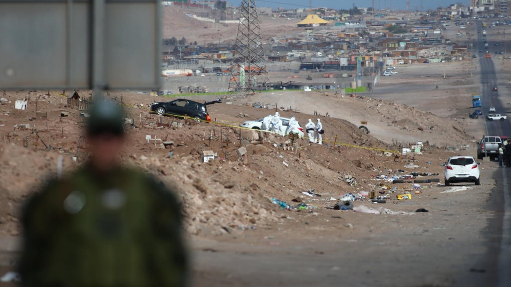 Escena de crimen en Chile con presunto vinculo del Tren de Aragua - Foto: EFE