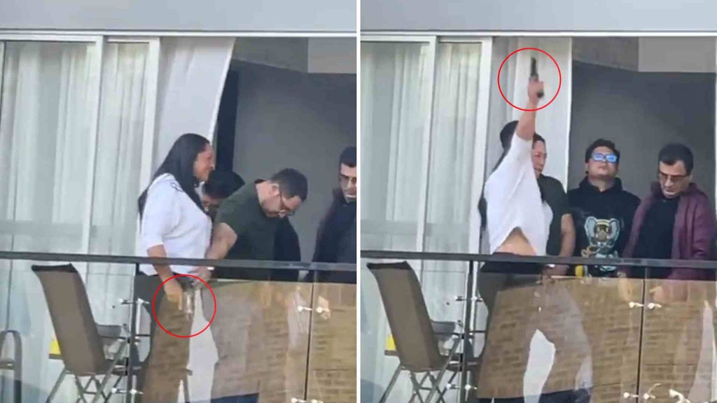 Indignación en Colombia por mujer que dispara arma en un balcón - Captura de video
