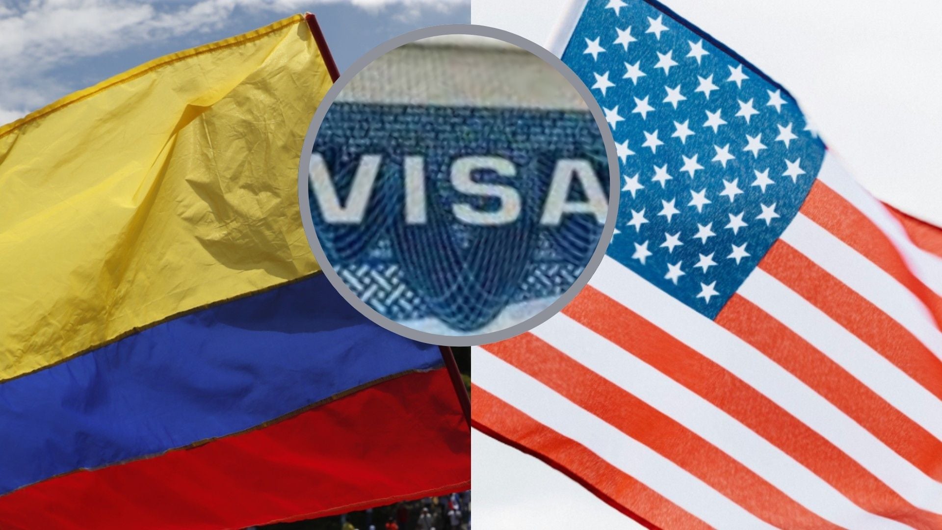 Banderas de Colombia y Estados Unidos / Visado - Fotos: EFE / Pexels Banderas de Colombia y Estados Unidos / Visado - Fotos: EFE / Pexels