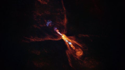 Imagen de la estrella HOPS-315 y el nacimiento de un nuevo sistema solar - Foto vía AFP