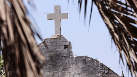 Iglesia católica de Gaza (AFP)