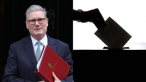 Keir Starmer, primer ministro del Reino Unido / Persona votando - Fotos: EFE / Pexels