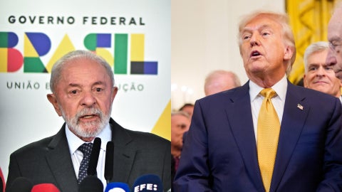 Luiz Inácio Lula da Silva, presidente de Brasil, y Donald Trump, presidente de EE. UU. - Foto: EFE