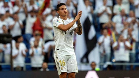 James Rodríguez, futbolista colombiano, en el Real Madrid
