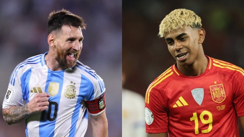 Messi y Lamine Yamal | Foto: EFE