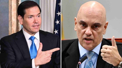 Marco Rubio y Alexandre de Moraes - AFP