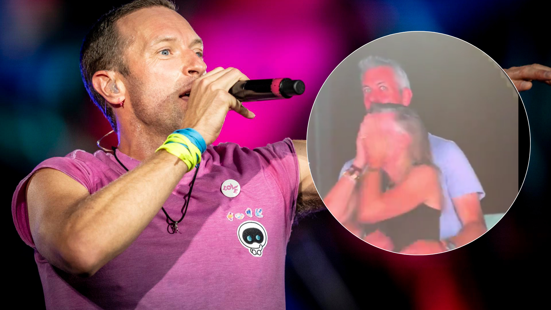 Chris Martin en concierto capta a pareja infiel / FOTO: EFE - Captura de pantalla Chris Martin en concierto capta a pareja infiel / FOTO: EFE - Captura de pantalla