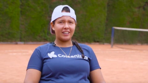 Valentina Mediorreal, tenista colombiana - Foto captura Nuestra Tele Internacional