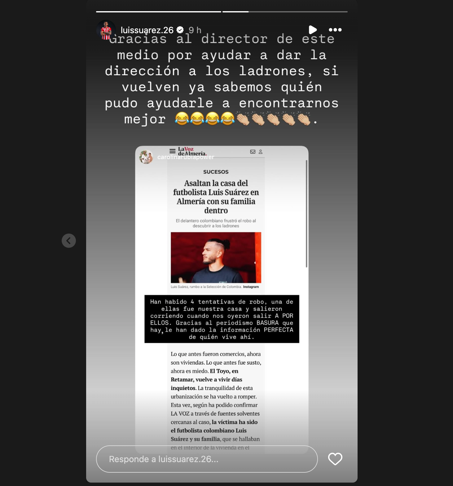Captura de pantalla Instagram @luissuarez.26