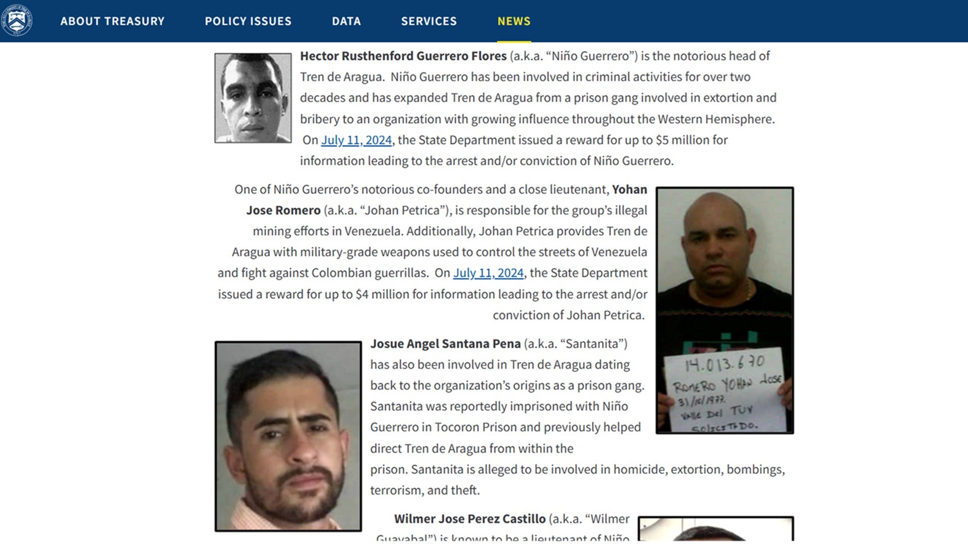 homicida-de-espana Así aparece la organización en la página del Departamento de Tesoro de EE.UU.