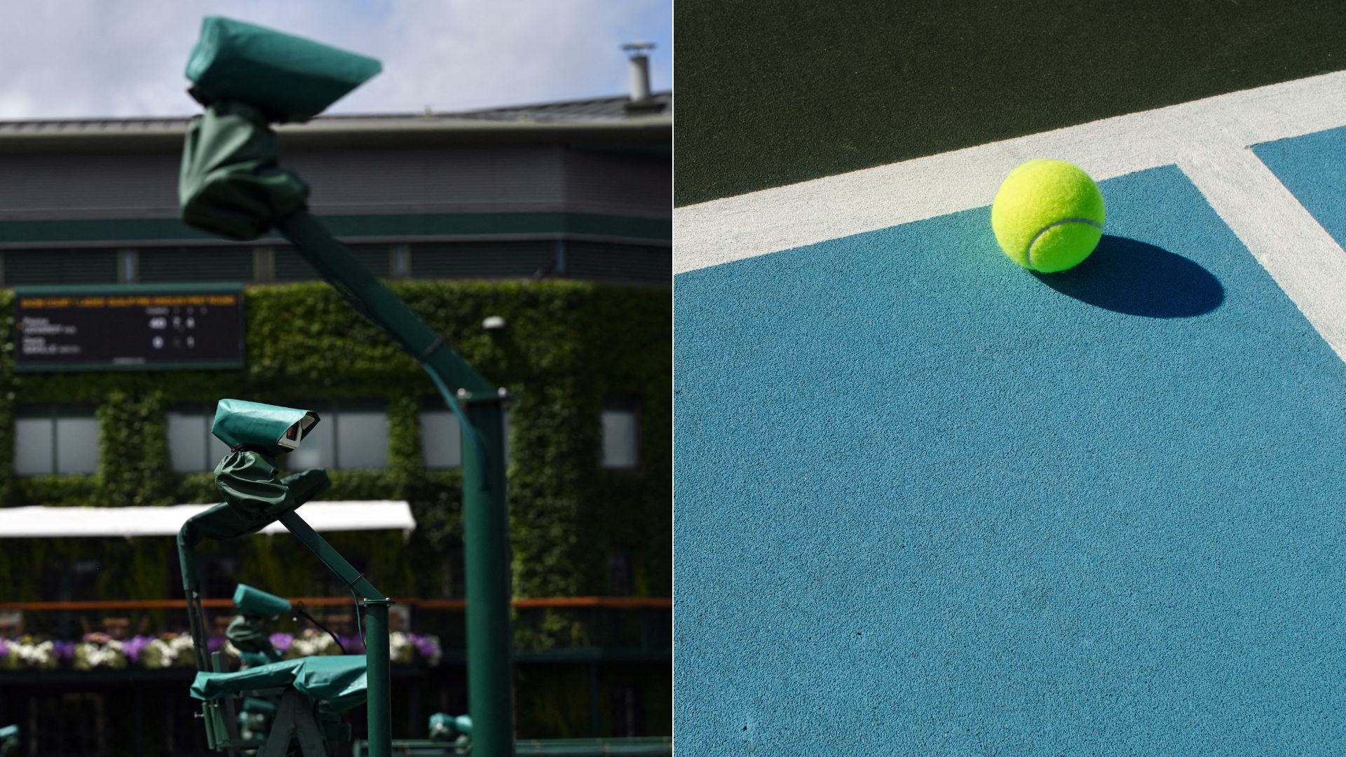 Ojos de halcón en Wimbledon - Foto AFP/ Cancha de tenis - Foto de referencia Canva Ojos de halcón en Wimbledon - Foto AFP/ Cancha de tenis - Foto de referencia Canva