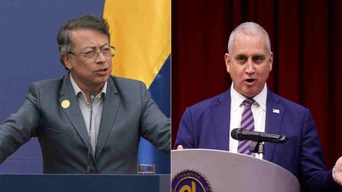 Gustavo Petro y Mario Diaz-Balart (AFP)